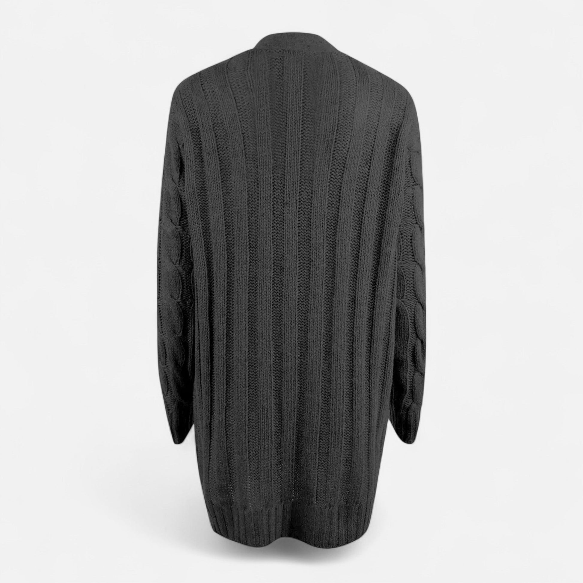 Women’s Long Knit Cardigan Vest – Autumn Elegance - Sofia Maris